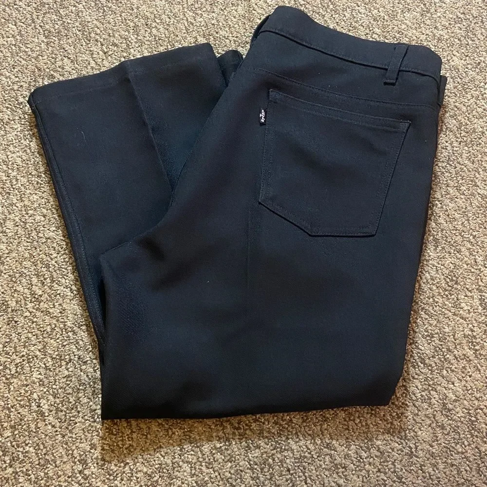Levi's Black Pants Dress Men’s with Copped Button Size 40 Jeans